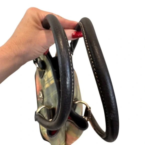 Dooney & Bourke Madras Plaid 
Ladybug Satchel - Picture 5 of 15